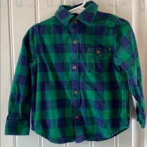 Never Worn Hanna Andersson 3T Plaid Button-Down